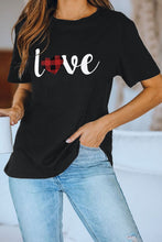 Load image into Gallery viewer, Black Short Sleeve Love Tshirt - The Sweet Life by B. Lee
