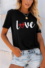 Load image into Gallery viewer, Black Short Sleeve Love Tshirt - The Sweet Life by B. Lee
