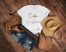 Load image into Gallery viewer, Coffee &amp; Country Music Tshirt
